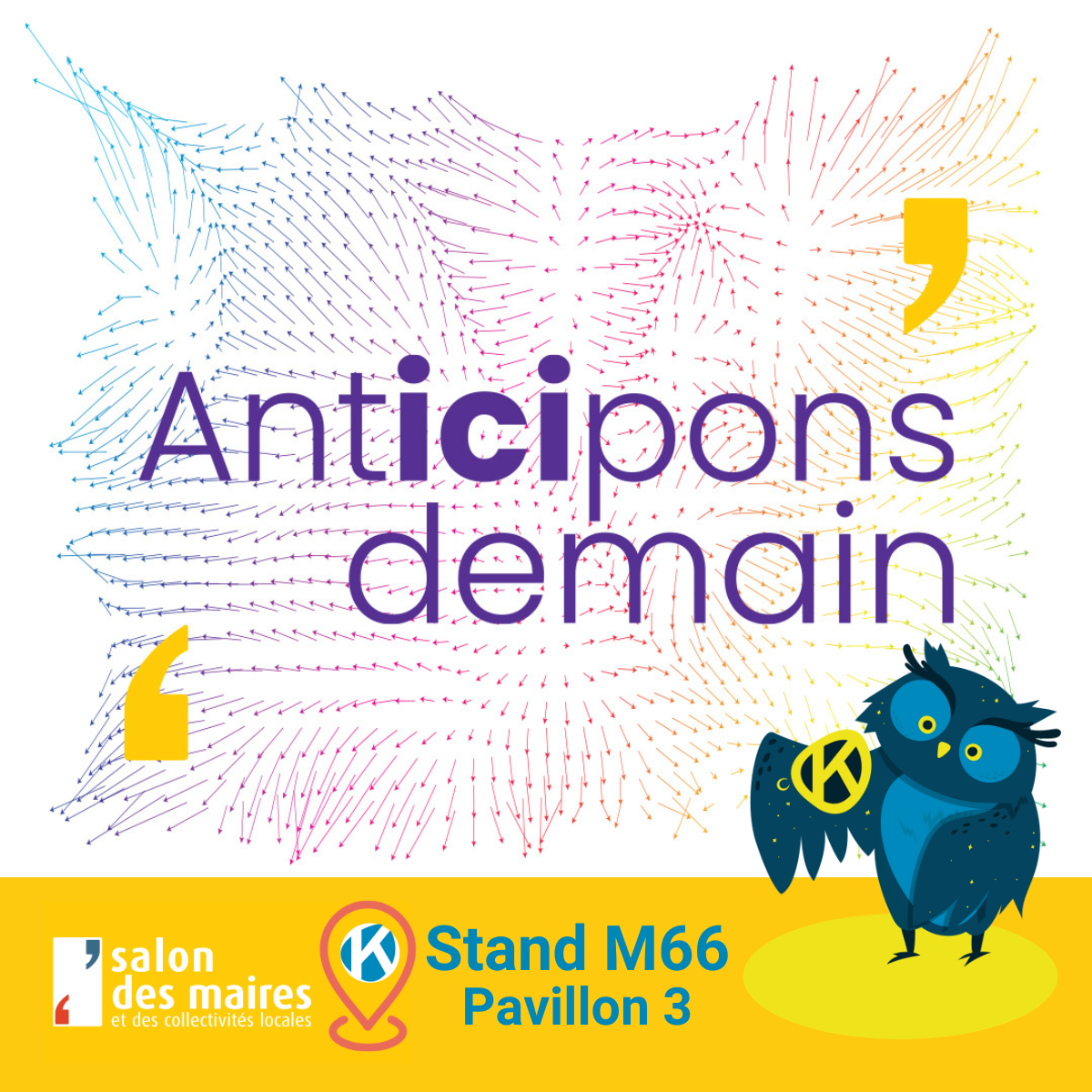 Affiche Salon des maires "Anticipons demain"