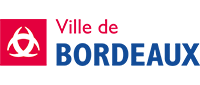 Logo rouge et bleu de la ville de Bordeaux