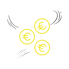 euro qui tombent 